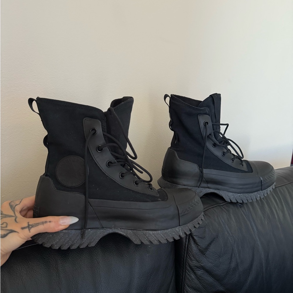 Black High-Top converse  Women's sneakers